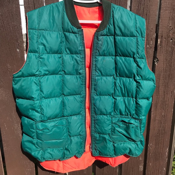 Vintage Other - Vintage 80s quilted goose down filled hunting vest Thermo-King mens xl